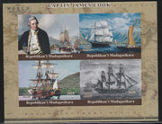 Madagascar 2018 Captain Cook imperf sheetlet containing 4 values unmounted mint. Note this item is privately produced and is offered purely on its thematic appeal.