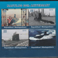 Madagascar 2018 Nautilus 60th Anniversary perf sheetlet containing 4 values unmounted mint. Note this item is privately produced and is offered purely on its thematic appeal.