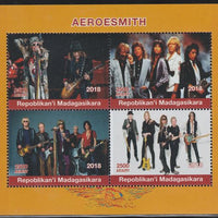 Madagascar 2018 Aeroesmith perf sheetlet containing 4 values unmounted mint. Note this item is privately produced and is offered purely on its thematic appeal.