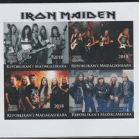 Madagascar 2018 Iron Maiden imperf sheetlet containing 4 values unmounted mint. Note this item is privately produced and is offered purely on its thematic appeal.