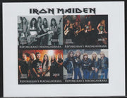 Madagascar 2018 Iron Maiden imperf sheetlet containing 4 values unmounted mint. Note this item is privately produced and is offered purely on its thematic appeal.