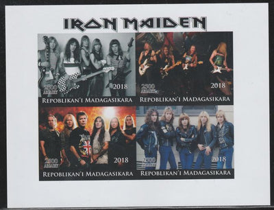 Madagascar 2018 Iron Maiden imperf sheetlet containing 4 values unmounted mint. Note this item is privately produced and is offered purely on its thematic appeal.