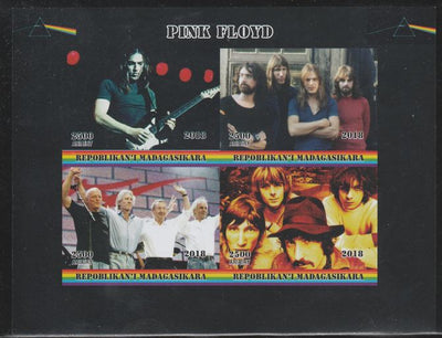 Madagascar 2018 Pink Floyd imperf sheetlet containing 4 values unmounted mint. Note this item is privately produced and is offered purely on its thematic appeal.