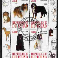 Chad 2010 Dogs #1 perf sheetlet containing 4 values fine cto used