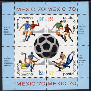 Rumania 1970 Football World Cup m/sheet unmounted mint, SG MS 3735, Mi BL 75