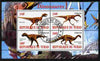 Chad 2010 Dinosaurs #2 perf sheetlet containing 4 values fine cto used