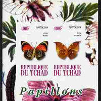 Chad 2010 Butterflies #3 imperf sheetlet containing 2 values unmounted mint