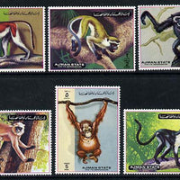 Ajman 1972 Monkeys perf set of 6 unmounted mint, Mi 2925-30*