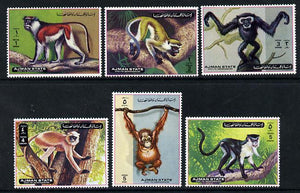 Ajman 1972 Monkeys perf set of 6 unmounted mint, Mi 2925-30*