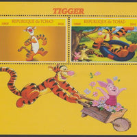 Chad 2016 Disney's Tigger perf sheetlet containing 2 values unmounted mint.,Note this item is privately produced and is offered purely on its thematic appeal