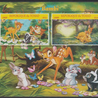 Chad 2016 Disney's Bambi perf sheetlet containing 2 values unmounted mint.,Note this item is privately produced and is offered purely on its thematic appeal