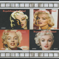 Chad 2013 Marilyn Monroe perf sheetlet containing 4 values unmounted mint. Note this item is privately produced and is offered purely on its thematic appeal, it has no postal validity