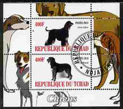 Chad 2010 Dogs #3 perf sheetlet containing 2 values fine cto used