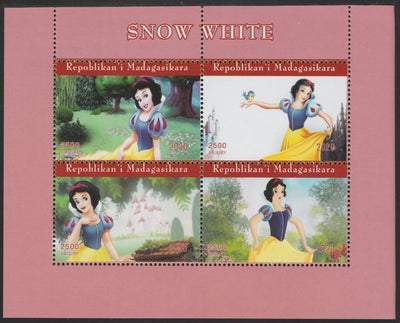 Madagascar 2020 Snow White perf sheetlet containing 4 values unmounted mint