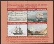 Madagascar 2020 Darwin & HMS Beagle perf sheetlet containing 4 values unmounted mint