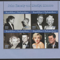 Madagascar 2020 John Kennedy & Marilyn Monroe perf sheetlet containing 4 values unmounted mint