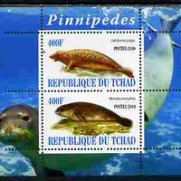 Chad 2010 Seals #1 perf sheetlet containing 2 values unmounted mint