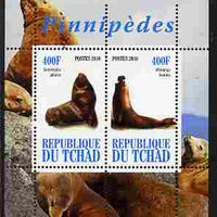 Chad 2010 Seals #2 perf sheetlet containing 2 values unmounted mint