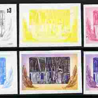 St Vincent 1985 Flour Milling $3 the set of 6 imperf progressive proofs comprising the 4 individual colours plus 2 and 3-colour composites as SG 931 unmounted mint