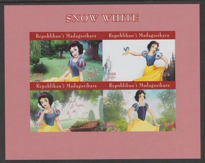 Madagascar 2020 Snow White imperf sheetlet containing 4 values unmounted mint