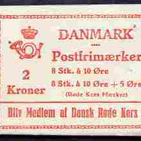 Denmark 1939 Numeral & Queen Alexandrine 2k booklet, rusting around staple otherwise complete and fine SG SB21