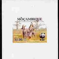 Mozambique 2009 WWF - Antelope Hippotragus equinus individual imperf deluxe sheetlet # 2 unmounted mint. Note this item is privately produced and is offered purely on its thematic appeal