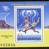 Rumania 1978 Football World Cup m/sheet Mi BL 149