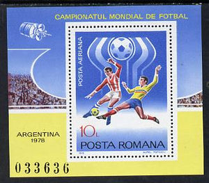 Rumania 1978 Football World Cup m/sheet Mi BL 149