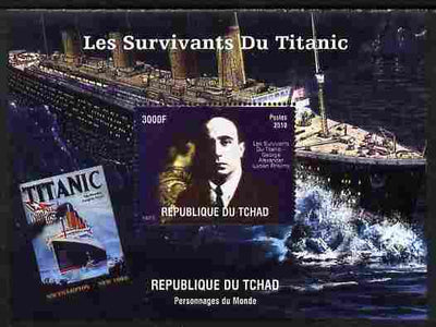Chad 2010 Survivors of the Titanic perf s/sheet unmounted mint. Note this item is privately produced and is offered purely on its thematic appeal.