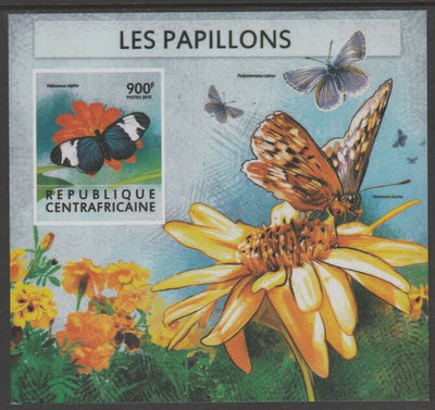 Central African Republic 2015 Butterflies #5 imperf s/sheet unmounted mint. Note this item is privately produced and is offered purely on its thematic appeal