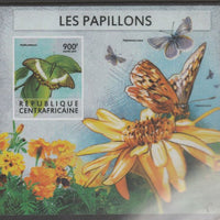 Central African Republic 2015 Butterflies #8 imperf s/sheet unmounted mint. Note this item is privately produced and is offered purely on its thematic appeal