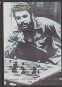 Turkmenistan Dr Ernesto 'Che' Guevara playing Chess perf souvenir sheet containing 1 value unmounted mint. Note this item is privately produced and is offered purely on its thematic appeal