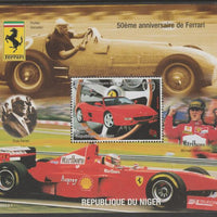 Niger Republic 1998 Ferrari perf s/sheet with Italia 98,imprint unmounted mint. Note this item is privately produced and is offered purely on its thematic appeal