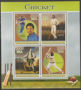 Madagascar 2015 Cricket perf sheet containing 4 values unmounted mint