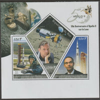 Mali 2019 Moon Landing - 50th Anniversary perf sheet containing three shaped values unmounted mint