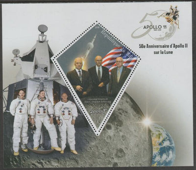 Mali 2019 Moon Landing - 50th Anniversary perf deluxe sheet containing one diamond shaped value unmounted mint