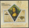 Mali 2019 Leonardo da Vinci 500th Death Anniversary perf sheet containing three shaped values unmounted mint