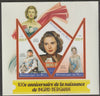 Mali 2015 Birth Centenary of Ingrid Bergman perf sheet containing three shaped values unmounted mint