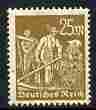 Germany 1922-23 Reapers 25m olive-bistre wmk mesh unmounted mint SG 253