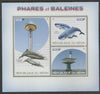 Benin 2015 Lighthouses & Whales perf sheet containing three values unmounted mint