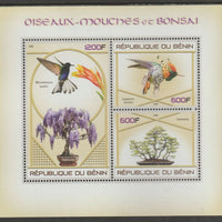 Benin 2015 Humming Birds & Bonsai perf sheet containing three values unmounted mint