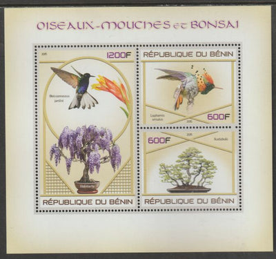 Benin 2015 Humming Birds & Bonsai perf sheet containing three values unmounted mint