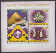 Benin 2015 Chess & Scouts perf sheet containing three values unmounted mint