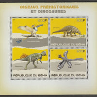 Benin 2015 Dinosaurs perf sheet containing three values unmounted mint