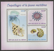 Benin 2015 Shells perf sheet containing three values unmounted mint
