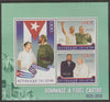 Benin 2016 Fidel Castro perf sheet containing three values unmounted mint