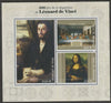 Congo 2019 Leonardo da Vinci 500th Death Anniversary perf sheet containing three values unmounted mint