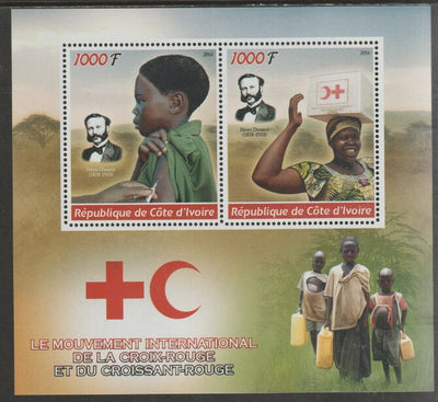 Ivory Coast 2016 Red Cross perf sheet containing two values unmounted mint