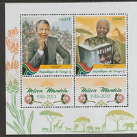 Congo 2018 Nelson Mandela Birth Centenary perf sheet containing two values plus two labels unmounted mint