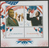 Congo 2018 Martin Luther King perf sheet containing two values plus two labels unmounted mint
